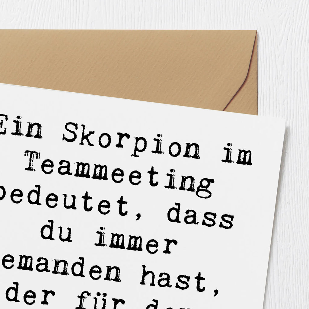Deluxe Karte Spruch Skorpion Biss Grußkarte, Karte, Glückwunschkarte, Klappkarte, Hochzeitskarte, Geburtstagskarte, Hochwertige Klappkarte, Hochwertige Grußkarte, Einladungskarte, Tierkreiszeichen, Sternzeichen, Horoskop, Astrologie, Aszendent