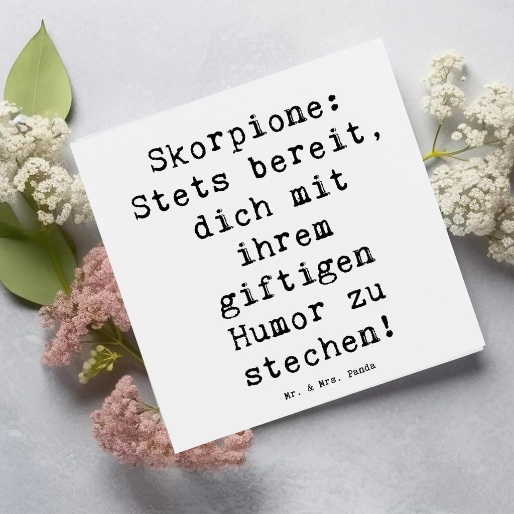 Deluxe Karte Spruch Skorpion Humor Geburtstagskarte, Hochzeitskarte, Grußkarte, Einladungskarte, Hochwertige Klappkarte, Karte, Glückwunschkarte, Klappkarte, Hochwertige Grußkarte, Tierkreiszeichen, Sternzeichen, Horoskop, Astrologie, Aszendent