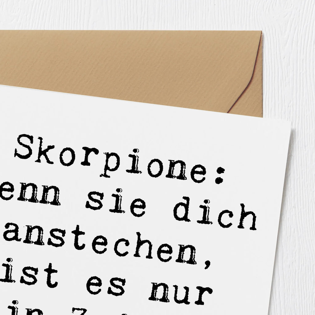 Deluxe Karte Spruch Skorpion Liebe Karte, Hochzeitskarte, Hochwertige Grußkarte, Grußkarte, Klappkarte, Hochwertige Klappkarte, Geburtstagskarte, Glückwunschkarte, Einladungskarte, Tierkreiszeichen, Sternzeichen, Horoskop, Astrologie, Aszendent