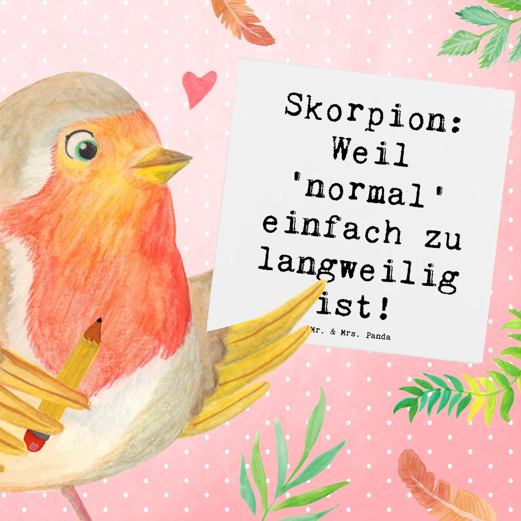 Deluxe Karte Spruch Skorpion Unikat Hochzeitskarte, Klappkarte, Glückwunschkarte, Hochwertige Klappkarte, Grußkarte, Geburtstagskarte, Karte, Einladungskarte, Hochwertige Grußkarte, Tierkreiszeichen, Sternzeichen, Horoskop, Astrologie, Aszendent