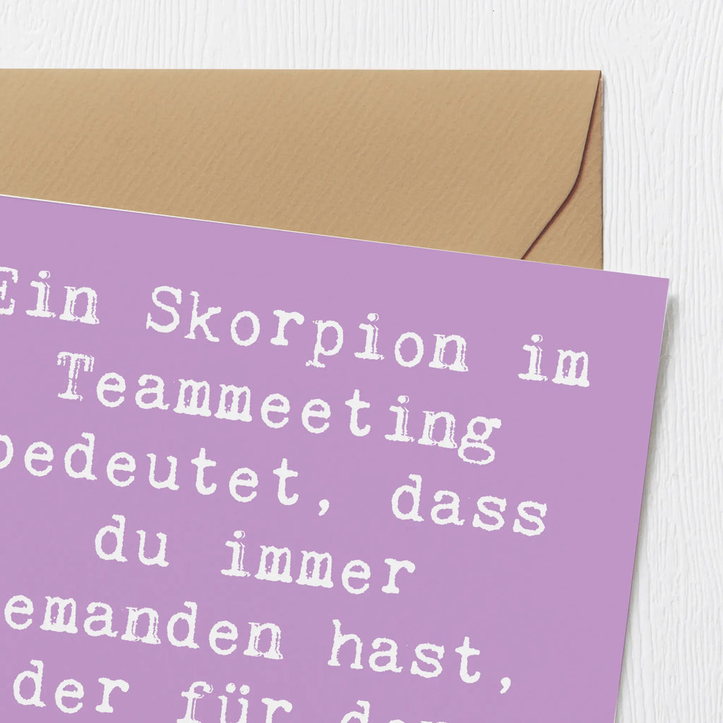 Deluxe Karte Spruch Skorpion Biss Grußkarte, Karte, Glückwunschkarte, Klappkarte, Hochzeitskarte, Geburtstagskarte, Hochwertige Klappkarte, Hochwertige Grußkarte, Einladungskarte, Tierkreiszeichen, Sternzeichen, Horoskop, Astrologie, Aszendent