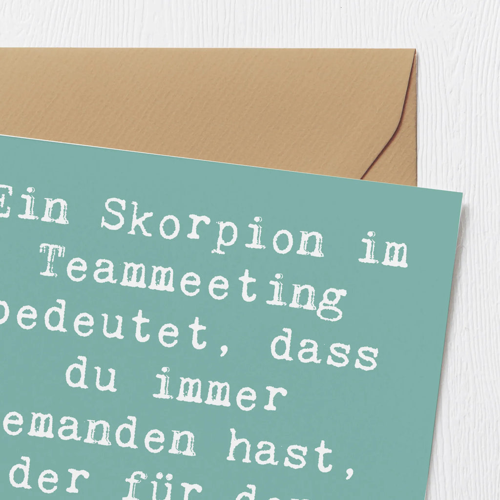 Deluxe Karte Spruch Skorpion Biss Grußkarte, Karte, Glückwunschkarte, Klappkarte, Hochzeitskarte, Geburtstagskarte, Hochwertige Klappkarte, Hochwertige Grußkarte, Einladungskarte, Tierkreiszeichen, Sternzeichen, Horoskop, Astrologie, Aszendent