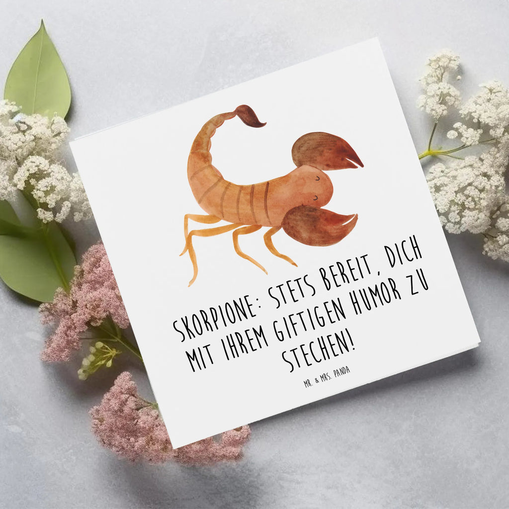 Deluxe Karte Skorpion Humor Einladungskarte, Hochwertige Klappkarte, Grußkarte, Karte, Geburtstagskarte, Glückwunschkarte, Klappkarte, Hochwertige Grußkarte, Hochzeitskarte, Tierkreiszeichen, Sternzeichen, Horoskop, Astrologie, Aszendent