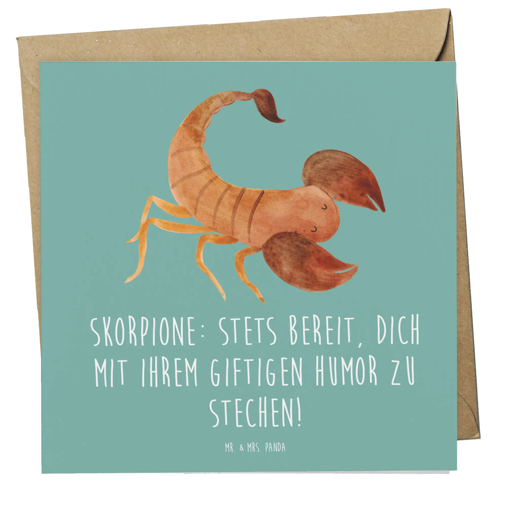 Deluxe Karte Skorpion Humor Einladungskarte, Hochwertige Klappkarte, Grußkarte, Karte, Geburtstagskarte, Glückwunschkarte, Klappkarte, Hochwertige Grußkarte, Hochzeitskarte, Tierkreiszeichen, Sternzeichen, Horoskop, Astrologie, Aszendent