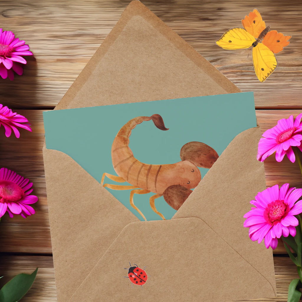 Deluxe Karte Skorpion Unikat Karte, Klappkarte, Geburtstagskarte, Glückwunschkarte, Hochwertige Grußkarte, Einladungskarte, Hochzeitskarte, Hochwertige Klappkarte, Grußkarte, Tierkreiszeichen, Sternzeichen, Horoskop, Astrologie, Aszendent