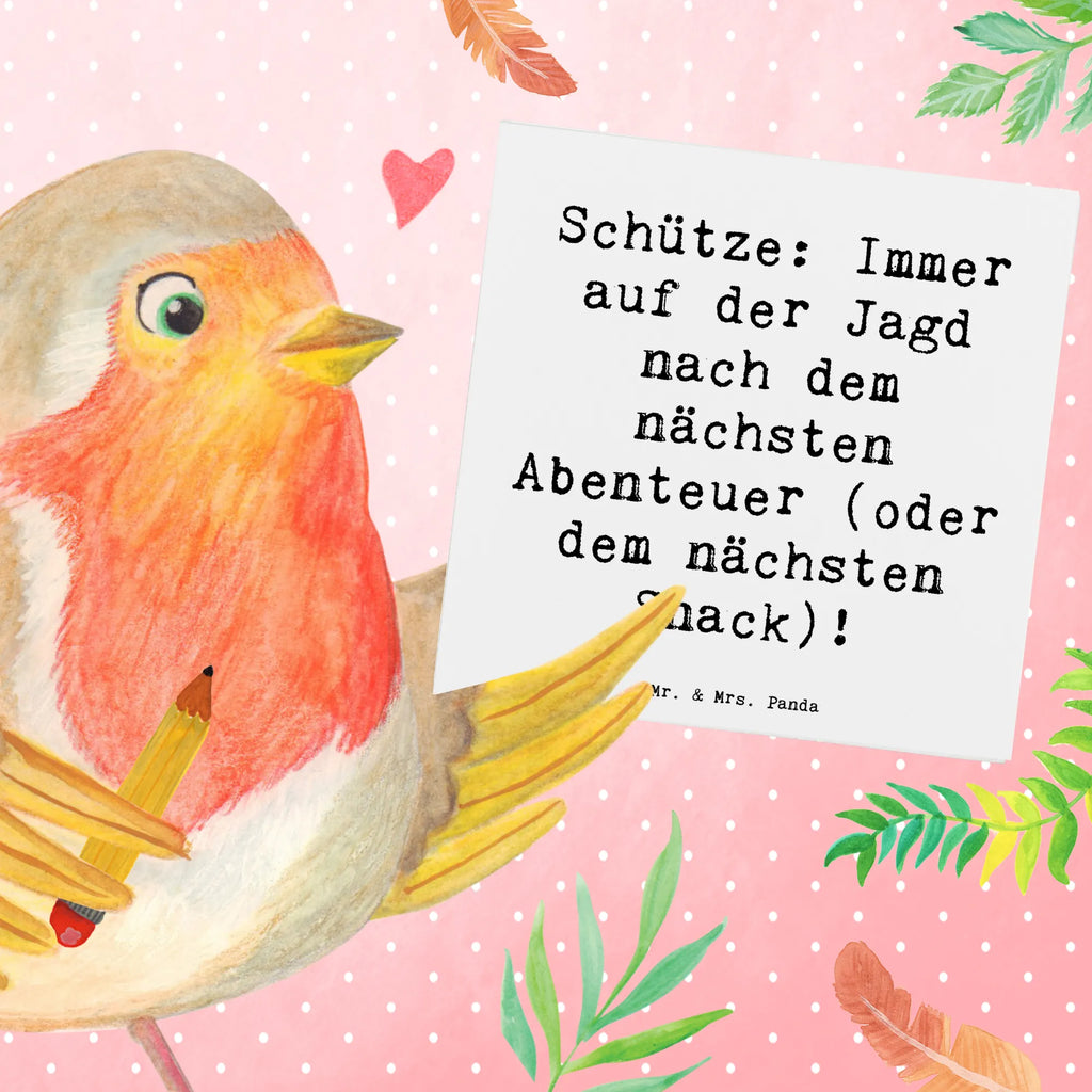 Deluxe Karte Spruch Abenteuer Schütze Geburtstagskarte, Glückwunschkarte, Karte, Einladungskarte, Hochzeitskarte, Hochwertige Klappkarte, Grußkarte, Hochwertige Grußkarte, Klappkarte, Tierkreiszeichen, Sternzeichen, Horoskop, Astrologie, Aszendent