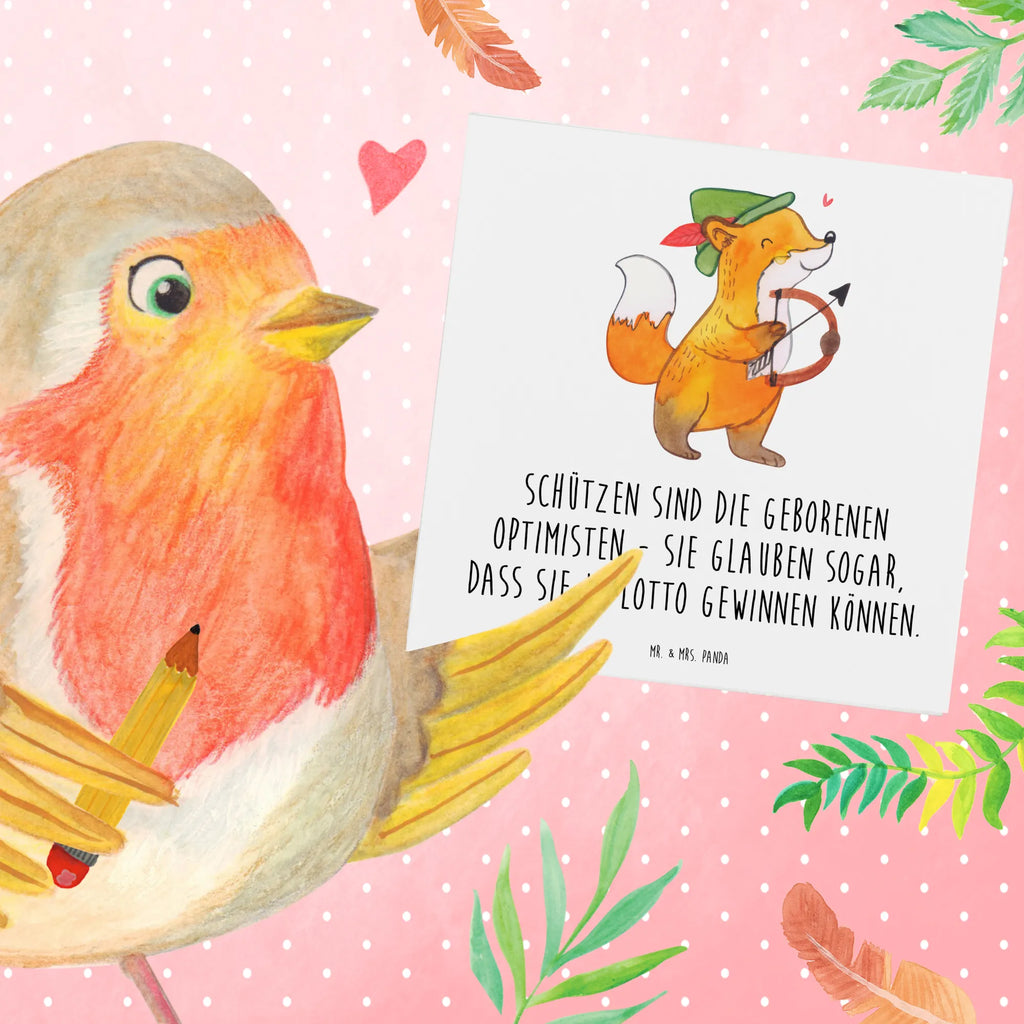 Deluxe Card Schützen sind die geborenen Optimisten - sie glauben sogar, dass sie im Lotto gewinnen können. Klappkarte, Glückwunschkarte, Grußkarte, Karte, Hochwertige Grußkarte, Einladungskarte, Hochzeitskarte, Geburtstagskarte, Hochwertige Klappkarte, Tierkreiszeichen, Sternzeichen, Horoskop, Astrologie, Aszendent