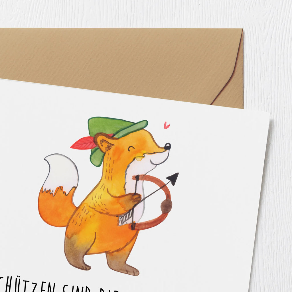 Deluxe Card Schützen sind die geborenen Optimisten - sie glauben sogar, dass sie im Lotto gewinnen können. Klappkarte, Glückwunschkarte, Grußkarte, Karte, Hochwertige Grußkarte, Einladungskarte, Hochzeitskarte, Geburtstagskarte, Hochwertige Klappkarte, Tierkreiszeichen, Sternzeichen, Horoskop, Astrologie, Aszendent