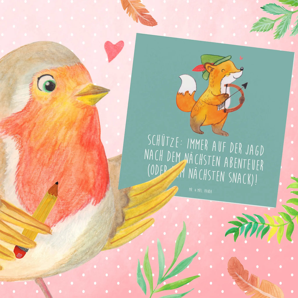 Deluxe Karte Abenteuer Schütze Geburtstagskarte, Grußkarte, Hochzeitskarte, Klappkarte, Hochwertige Grußkarte, Karte, Einladungskarte, Hochwertige Klappkarte, Glückwunschkarte, Tierkreiszeichen, Sternzeichen, Horoskop, Astrologie, Aszendent