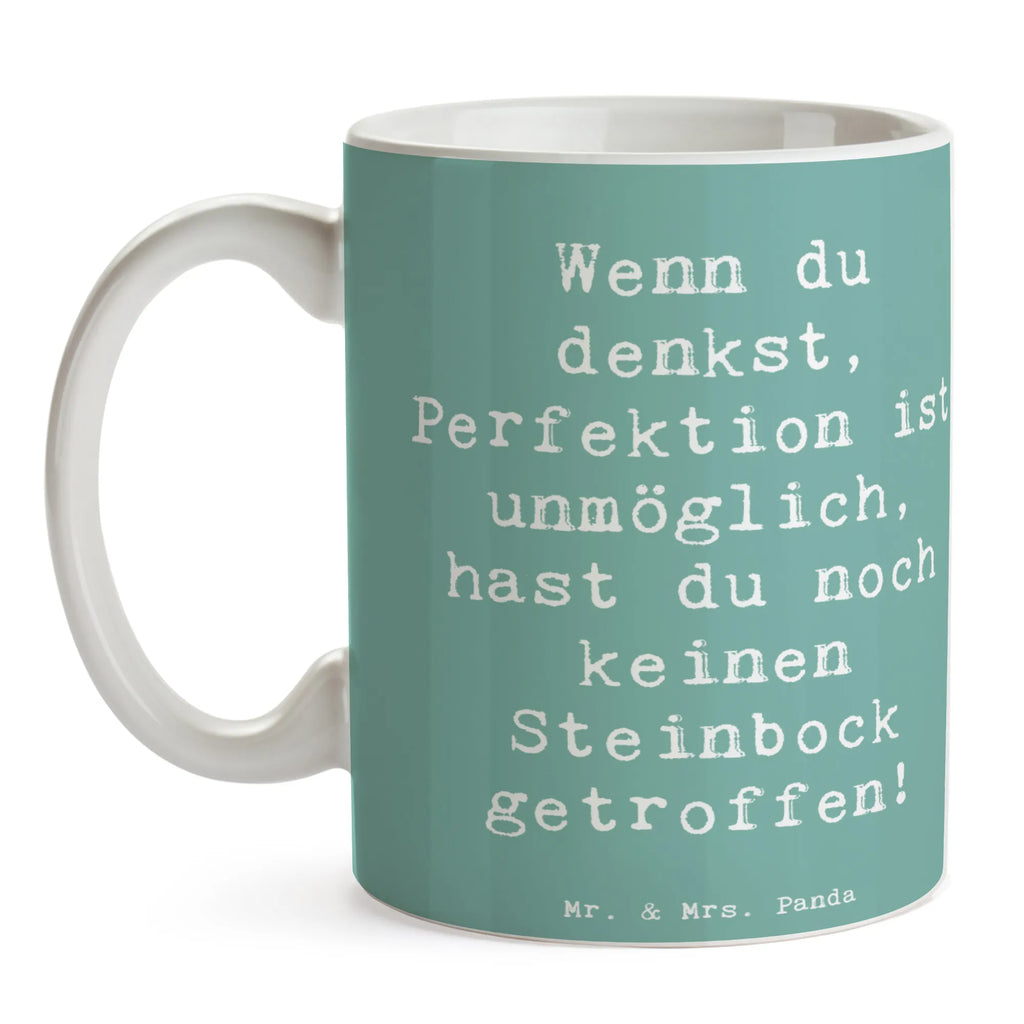Tasse Spruch Steinbock Perfektion Bürotasse, Geschenktasse, Teetasse, Tasse mit Zitaten, Kaffeetasse, Keramiktasse, Porzellantasse, Tasse mit Motiven, Tasse, Tierkreiszeichen, Sternzeichen, Horoskop, Astrologie, Aszendent