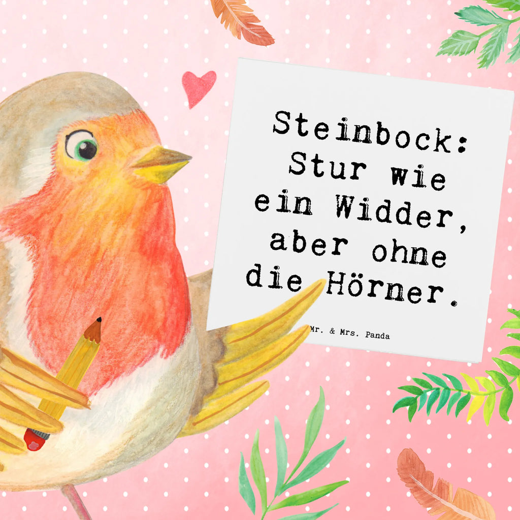 Deluxe Karte Spruch Steinbock Entschlossen Hochwertige Grußkarte, Hochzeitskarte, Karte, Klappkarte, Geburtstagskarte, Hochwertige Klappkarte, Glückwunschkarte, Einladungskarte, Grußkarte, Tierkreiszeichen, Sternzeichen, Horoskop, Astrologie, Aszendent
