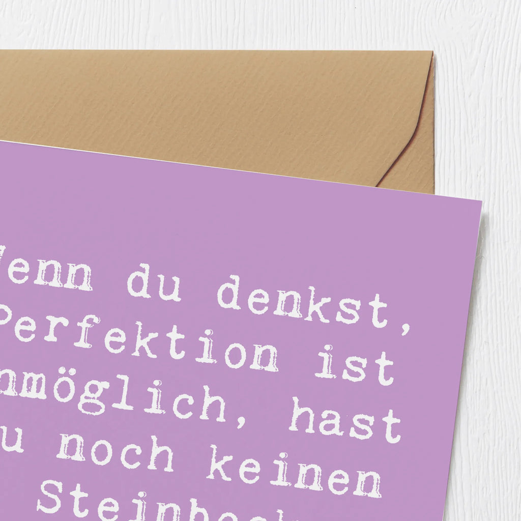 Deluxe Karte Spruch Steinbock Perfektion Hochwertige Grußkarte, Einladungskarte, Klappkarte, Glückwunschkarte, Karte, Hochzeitskarte, Hochwertige Klappkarte, Grußkarte, Geburtstagskarte, Tierkreiszeichen, Sternzeichen, Horoskop, Astrologie, Aszendent