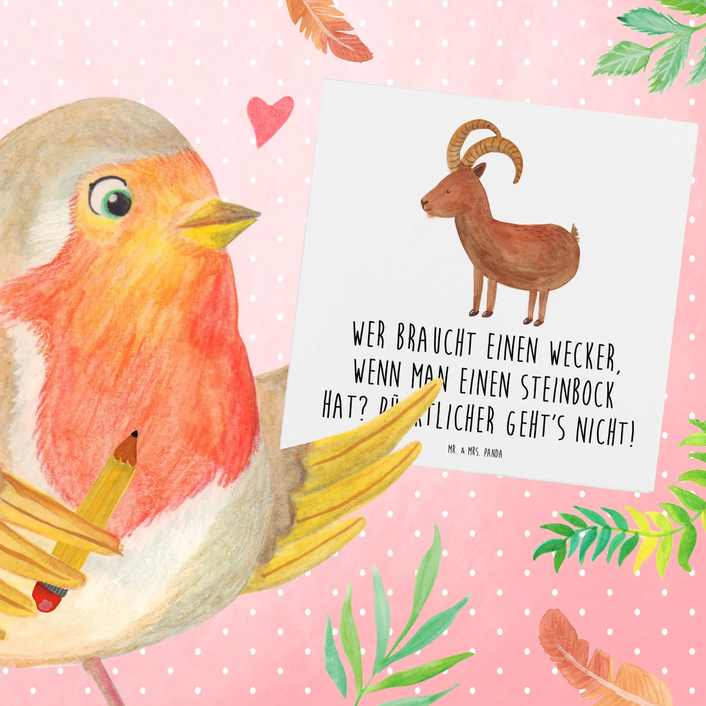 Deluxe Card Wer braucht einen Wecker, wenn man einen Steinbock hat? Pünktlicher geht's nicht! Grußkarte, Geburtstagskarte, Einladungskarte, Hochzeitskarte, Karte, Klappkarte, Hochwertige Klappkarte, Glückwunschkarte, Hochwertige Grußkarte, Tierkreiszeichen, Sternzeichen, Horoskop, Astrologie, Aszendent