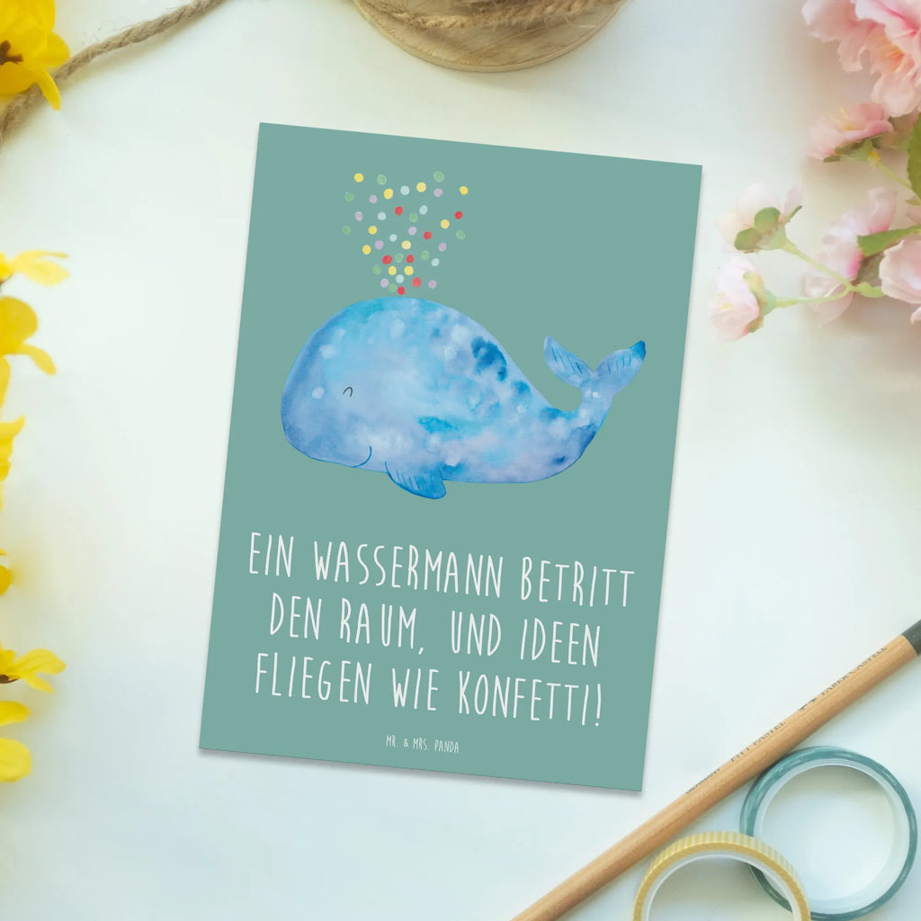 Postkarte Wassermann Ideenflug Grußkarte, Geburtstagskarte, Dankeskarte, Karte, Geschenkkarte, Einladung, Ansichtskarte, Ansichtskarten, Einladungskarten Geburtstag, Postkarte, Einladungskarte, Einladung Geburtstag, Tierkreiszeichen, Sternzeichen, Horoskop, Astrologie, Aszendent