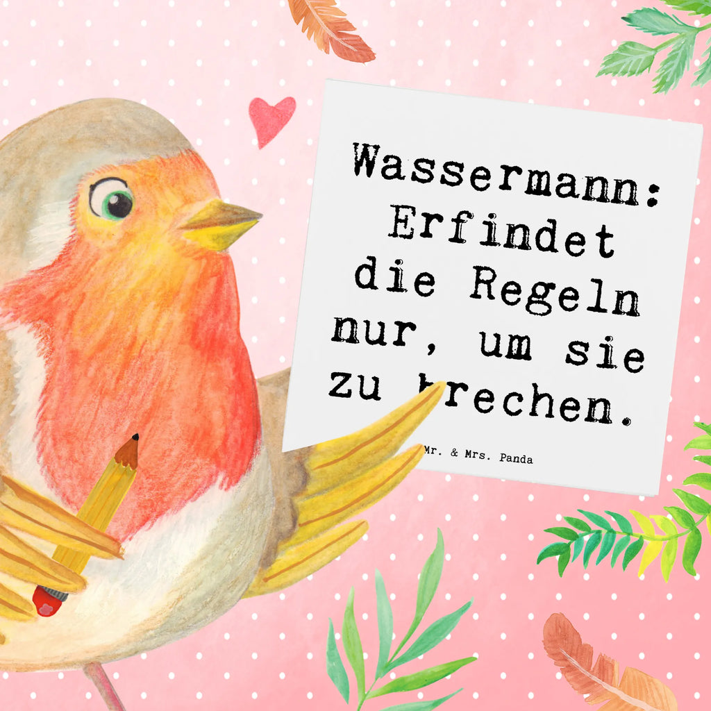 Deluxe Karte Spruch Wassermann Freigeist Hochzeitskarte, Einladungskarte, Klappkarte, Hochwertige Grußkarte, Glückwunschkarte, Grußkarte, Hochwertige Klappkarte, Karte, Geburtstagskarte, Tierkreiszeichen, Sternzeichen, Horoskop, Astrologie, Aszendent