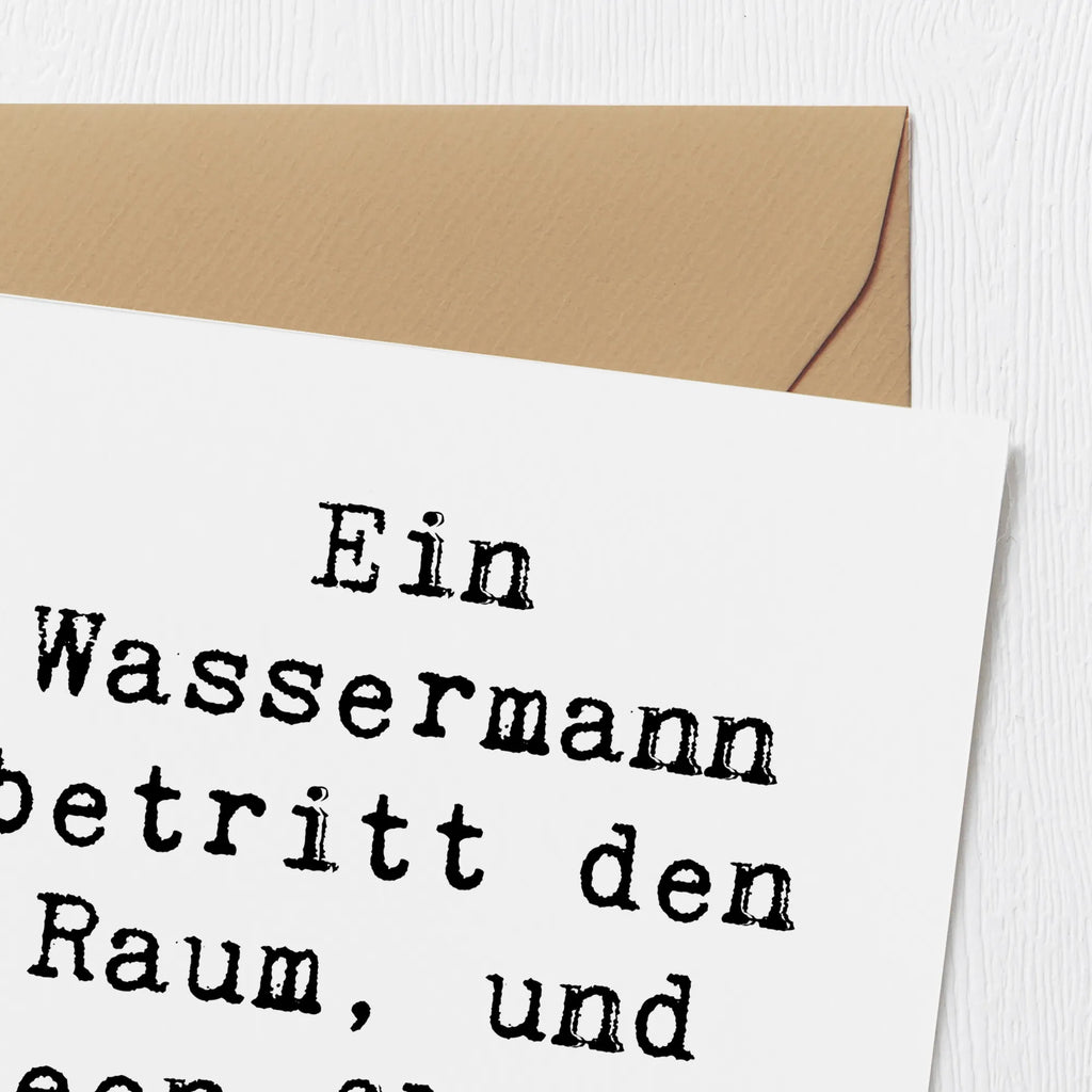 Deluxe Karte Spruch Wassermann Ideenflug Geburtstagskarte, Einladungskarte, Glückwunschkarte, Hochwertige Grußkarte, Hochwertige Klappkarte, Klappkarte, Karte, Grußkarte, Hochzeitskarte, Tierkreiszeichen, Sternzeichen, Horoskop, Astrologie, Aszendent
