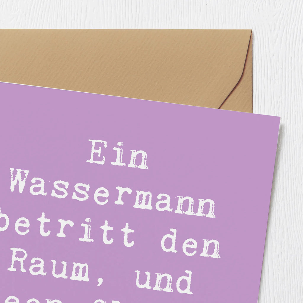 Deluxe Karte Spruch Wassermann Ideenflug Geburtstagskarte, Einladungskarte, Glückwunschkarte, Hochwertige Grußkarte, Hochwertige Klappkarte, Klappkarte, Karte, Grußkarte, Hochzeitskarte, Tierkreiszeichen, Sternzeichen, Horoskop, Astrologie, Aszendent