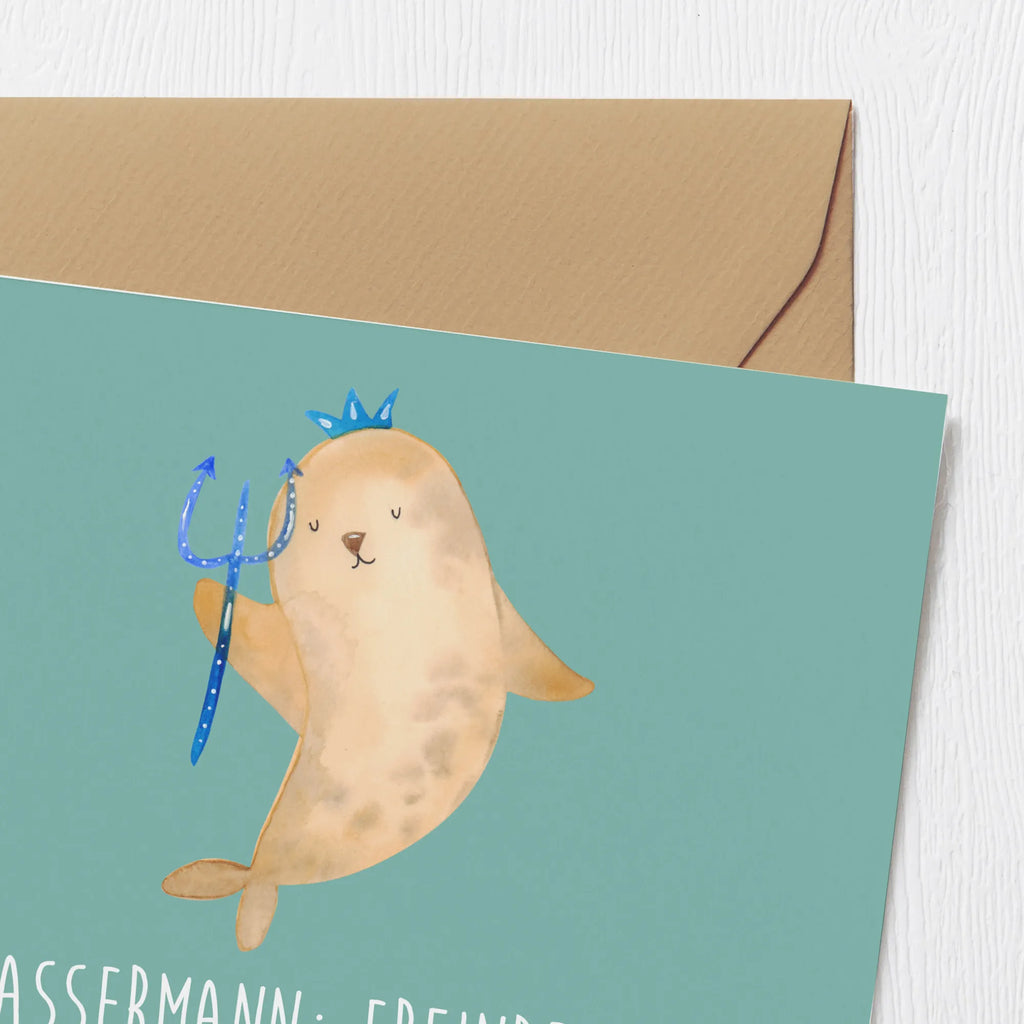 Deluxe Karte Wassermann Freigeist Geburtstagskarte, Grußkarte, Hochzeitskarte, Klappkarte, Einladungskarte, Glückwunschkarte, Karte, Hochwertige Grußkarte, Hochwertige Klappkarte, Tierkreiszeichen, Sternzeichen, Horoskop, Astrologie, Aszendent