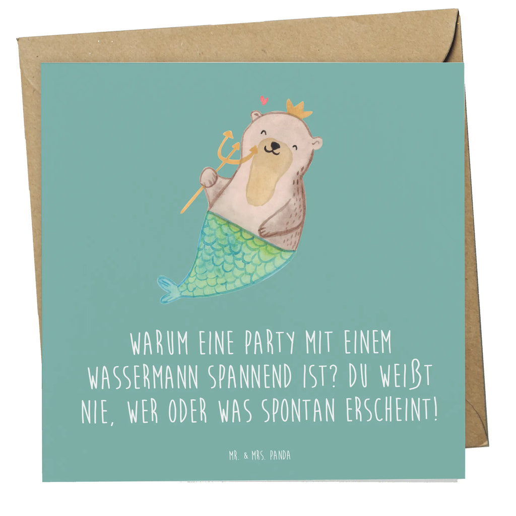 Deluxe Card Warum eine Party mit einem Wassermann spannend ist? Du weißt nie, wer oder was spontan erscheint! Karte, Geburtstagskarte, Hochwertige Grußkarte, Grußkarte, Glückwunschkarte, Einladungskarte, Klappkarte, Hochzeitskarte, Hochwertige Klappkarte, Tierkreiszeichen, Sternzeichen, Horoskop, Astrologie, Aszendent