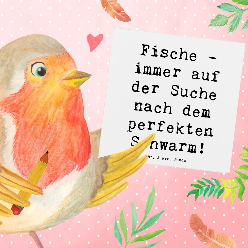 Deluxe Karte Spruch Fische Schwarm Hochwertige Grußkarte, Karte, Grußkarte, Einladungskarte, Hochwertige Klappkarte, Klappkarte, Glückwunschkarte, Hochzeitskarte, Geburtstagskarte, Tierkreiszeichen, Sternzeichen, Horoskop, Astrologie, Aszendent