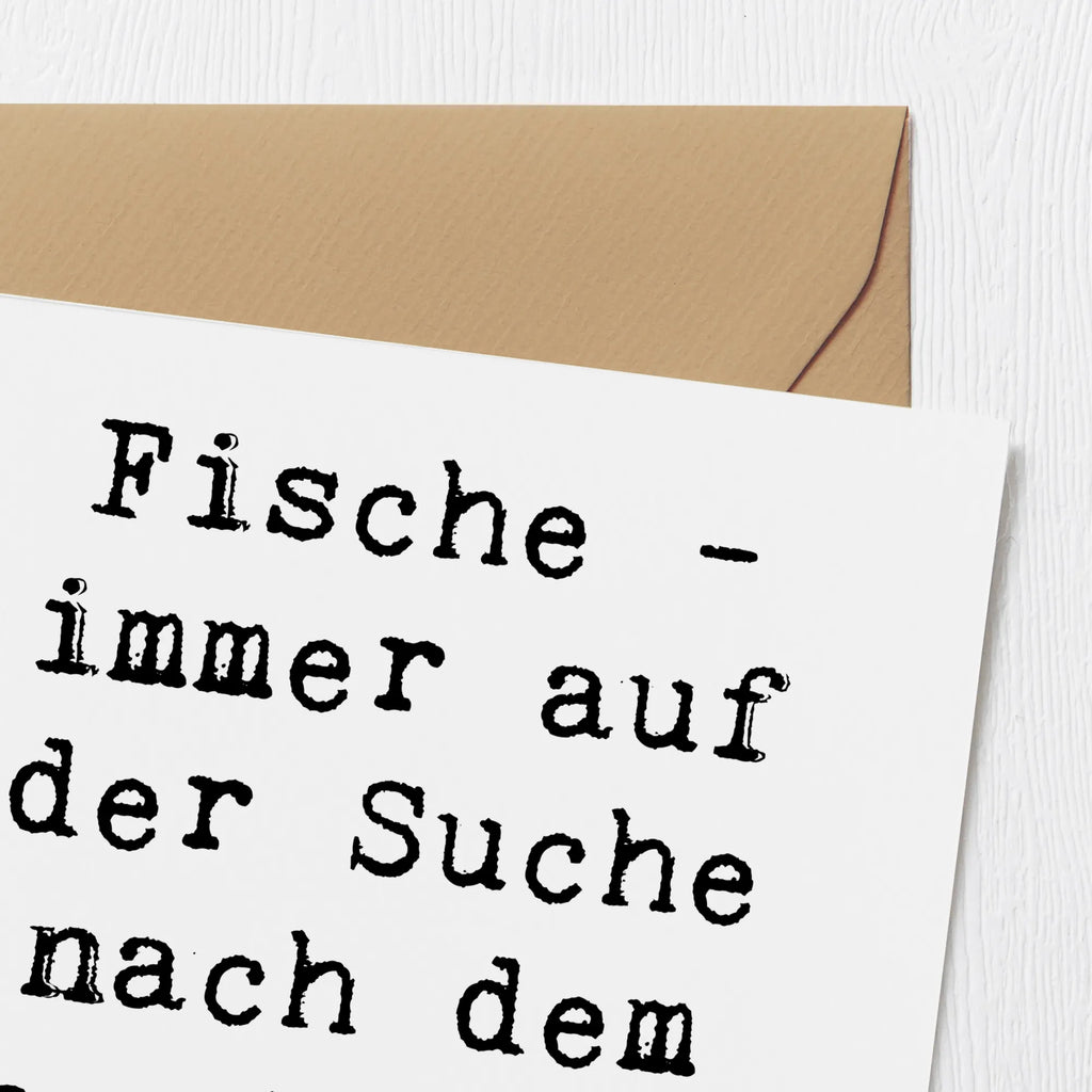 Deluxe Karte Spruch Fische Schwarm Hochwertige Grußkarte, Karte, Grußkarte, Einladungskarte, Hochwertige Klappkarte, Klappkarte, Glückwunschkarte, Hochzeitskarte, Geburtstagskarte, Tierkreiszeichen, Sternzeichen, Horoskop, Astrologie, Aszendent