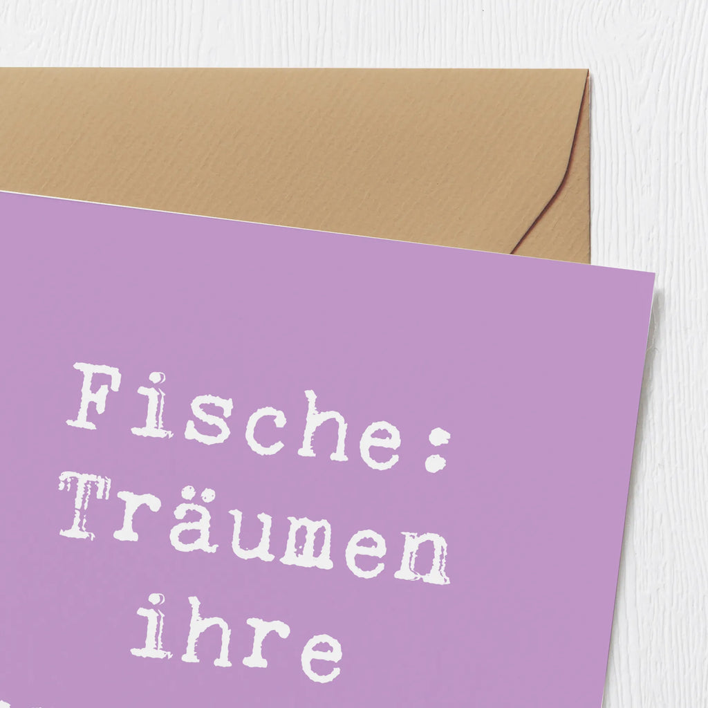 Deluxe Karte Spruch Fische Kraft Glückwunschkarte, Geburtstagskarte, Hochzeitskarte, Klappkarte, Einladungskarte, Hochwertige Grußkarte, Karte, Hochwertige Klappkarte, Grußkarte, Tierkreiszeichen, Sternzeichen, Horoskop, Astrologie, Aszendent