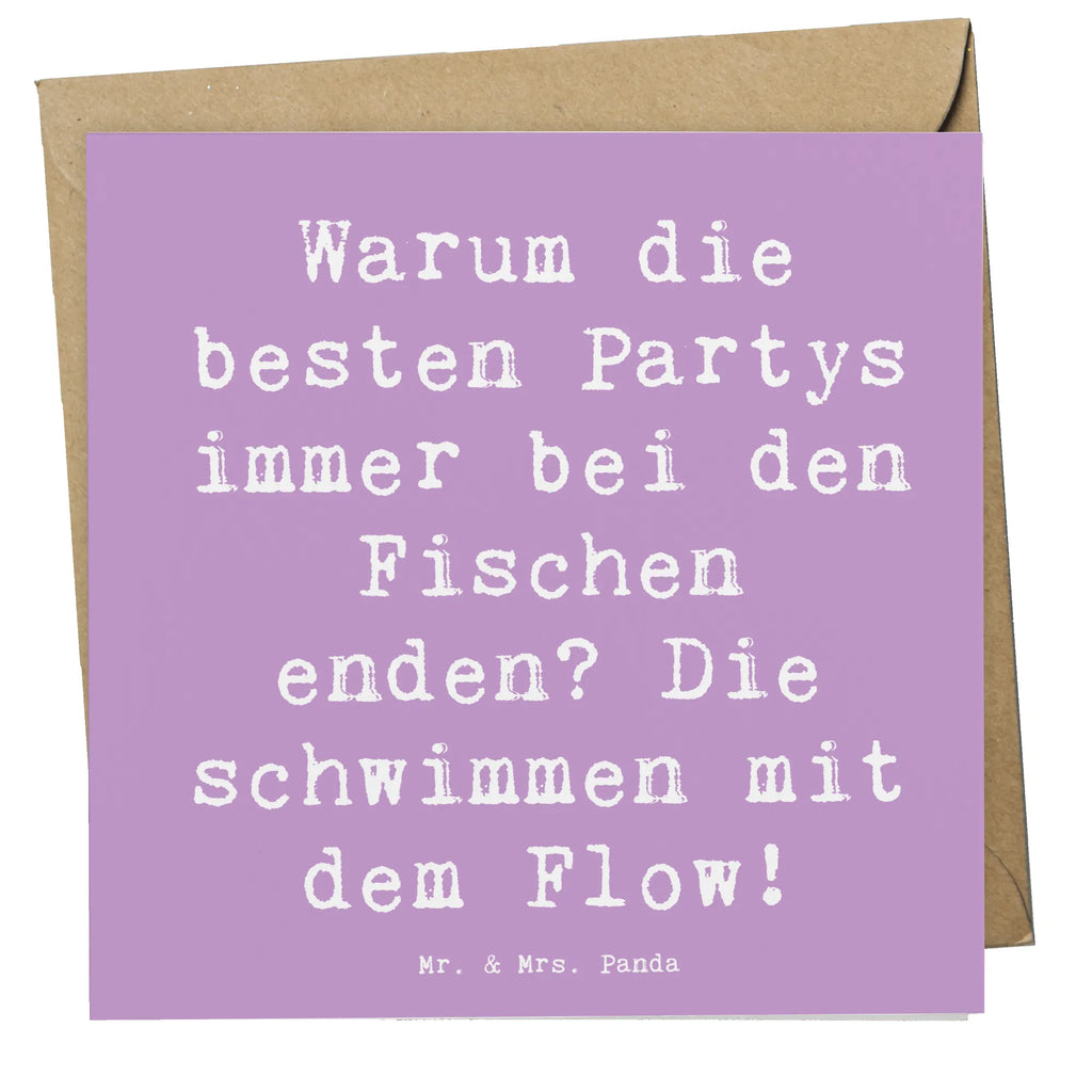 Deluxe Karte Spruch Fische Flow Spaß Grußkarte, Karte, Einladungskarte, Geburtstagskarte, Hochwertige Grußkarte, Hochwertige Klappkarte, Hochzeitskarte, Glückwunschkarte, Klappkarte, Tierkreiszeichen, Sternzeichen, Horoskop, Astrologie, Aszendent
