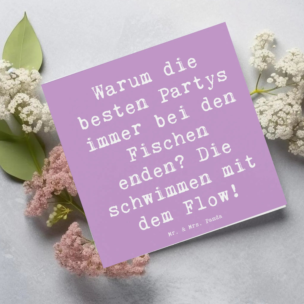 Deluxe Karte Spruch Fische Flow Spaß Grußkarte, Karte, Einladungskarte, Geburtstagskarte, Hochwertige Grußkarte, Hochwertige Klappkarte, Hochzeitskarte, Glückwunschkarte, Klappkarte, Tierkreiszeichen, Sternzeichen, Horoskop, Astrologie, Aszendent