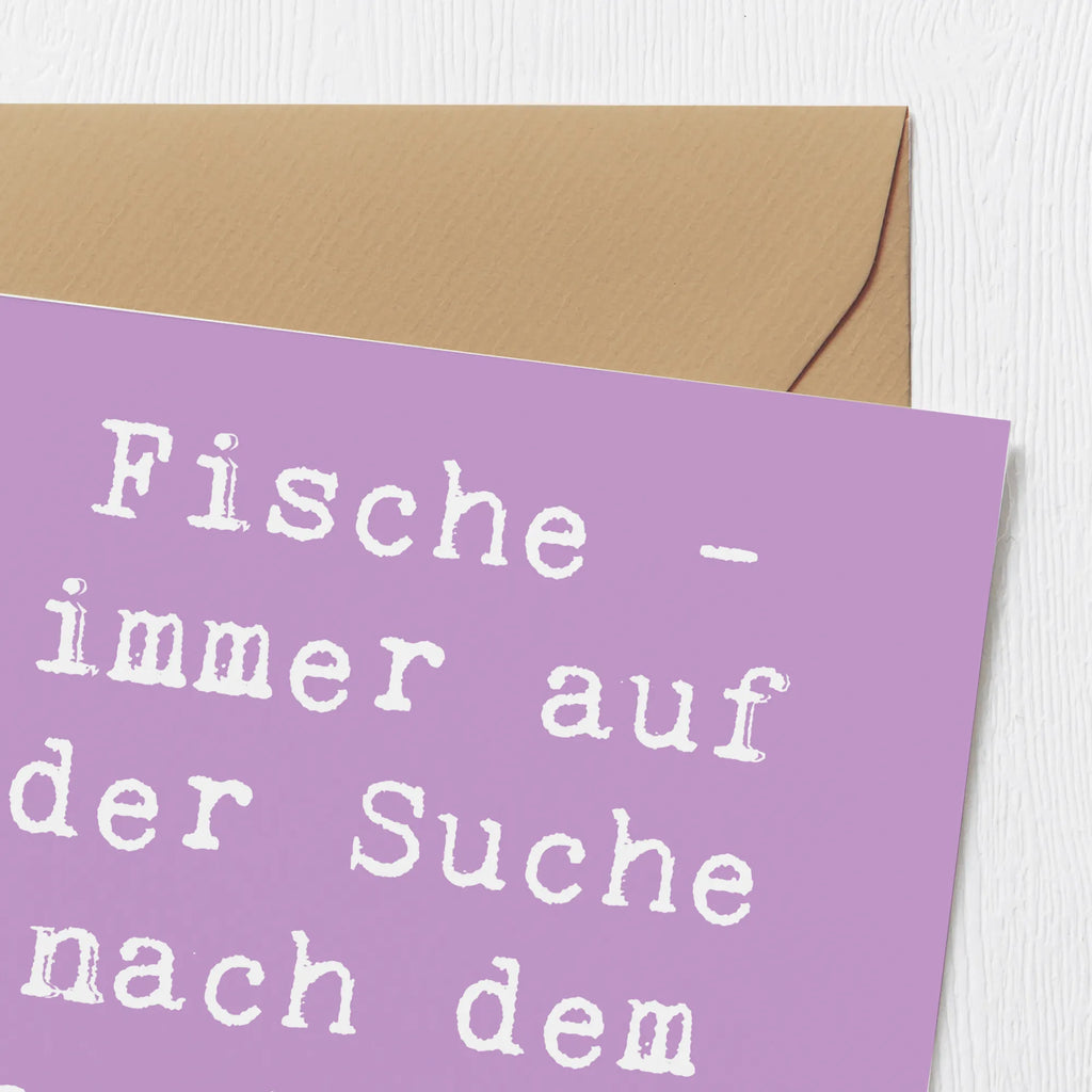 Deluxe Karte Spruch Fische Schwarm Hochwertige Grußkarte, Karte, Grußkarte, Einladungskarte, Hochwertige Klappkarte, Klappkarte, Glückwunschkarte, Hochzeitskarte, Geburtstagskarte, Tierkreiszeichen, Sternzeichen, Horoskop, Astrologie, Aszendent