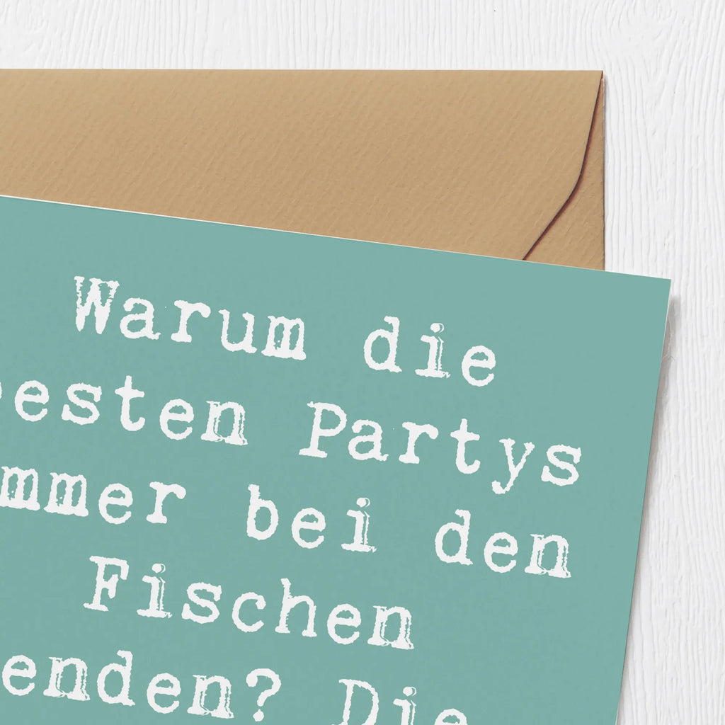 Deluxe Karte Spruch Fische Flow Spaß Grußkarte, Karte, Einladungskarte, Geburtstagskarte, Hochwertige Grußkarte, Hochwertige Klappkarte, Hochzeitskarte, Glückwunschkarte, Klappkarte, Tierkreiszeichen, Sternzeichen, Horoskop, Astrologie, Aszendent