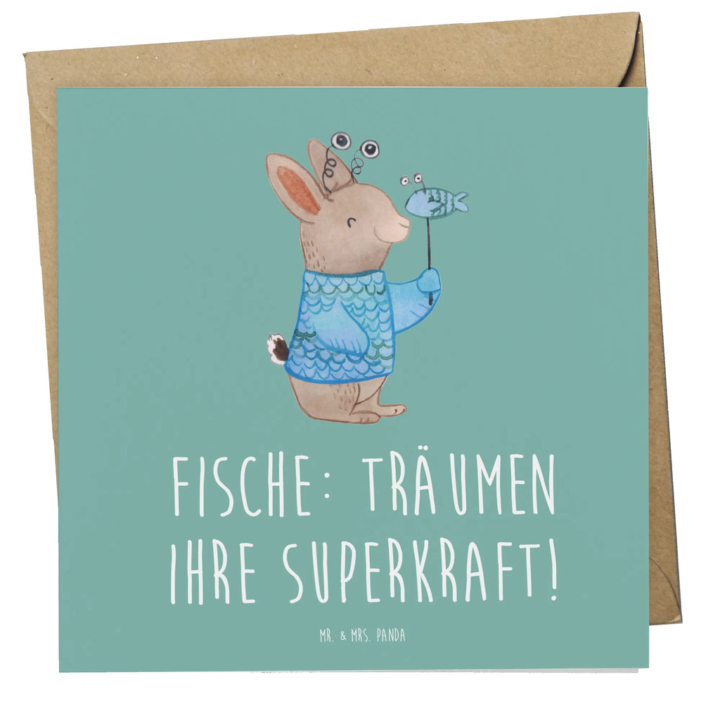 Deluxe Card Fische: Träumen ihre Superkraft! Klappkarte, Karte, Grußkarte, Einladungskarte, Geburtstagskarte, Hochzeitskarte, Hochwertige Grußkarte, Glückwunschkarte, Hochwertige Klappkarte, Tierkreiszeichen, Sternzeichen, Horoskop, Astrologie, Aszendent