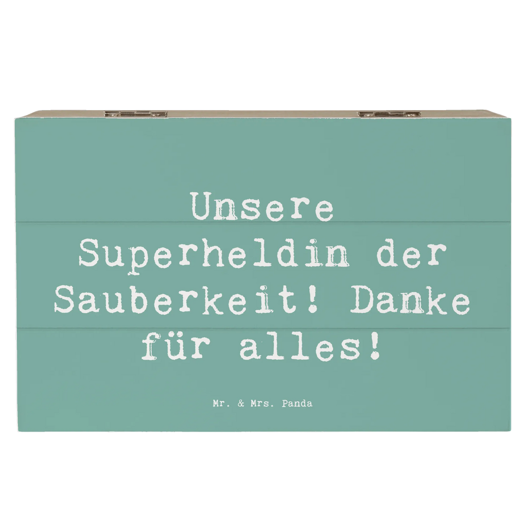 Holzkiste Spruch Putzfrau Superheldin Erinnerungskiste, Schatulle, Geschenkbox, Geschenkdose, Aufbewahrungsbox, Schatzkiste, Holzkiste, Erinnerungsbox, Truhe, Kiste, XXL, Dekokiste