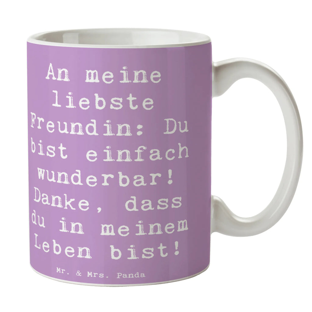 Tasse Spruch Liebste Freundin Tasse mit Zitaten, Teetasse, Tasse, Keramiktasse, Kaffeetasse, Tasse mit Motiven, Bürotasse, Geschenktasse, Porzellantasse, sprüche, zitate, spruch kollektion, inspiration, motivation, lebensweisheiten, geschenkideen, wanddeko, wohnaccessoires, sprüche sammlung, schöne sprüche, glück, liebe, freude, lächeln, alltag verschönern, nachhaltige geschenke, dekoration, kreativ, einzigartig, shopify, mr and mrs panda