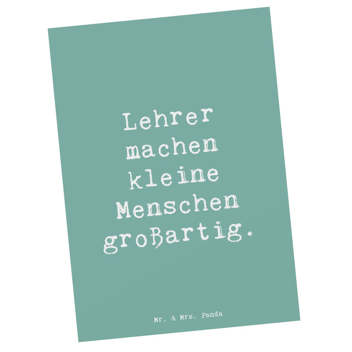 Postkarte Spruch Lehrer Großartig