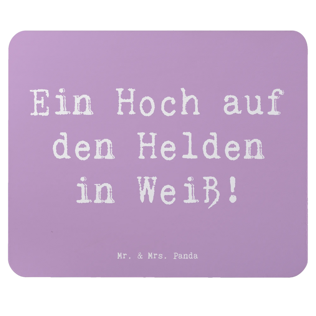 Mouse mat Saying Ein Hoch auf den Helden in Weiß! Einzigartiges Mauspad, Mousepad, Computer zubehör, Arbeitszimmer, Mauspad, PC Zubehör, Designer Mauspad, Mauspad Büro, Büroausstattung, Mausunterlage