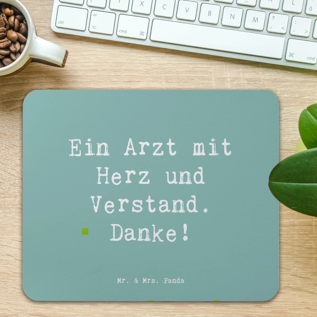 Mouse mat Saying Ein Arzt mit Herz und Verstand. Danke! Mauspad, Einzigartiges Mauspad, Mauspad Büro, Büroausstattung, Designer Mauspad, Mausunterlage, Computer zubehör, Arbeitszimmer, Mousepad, PC Zubehör