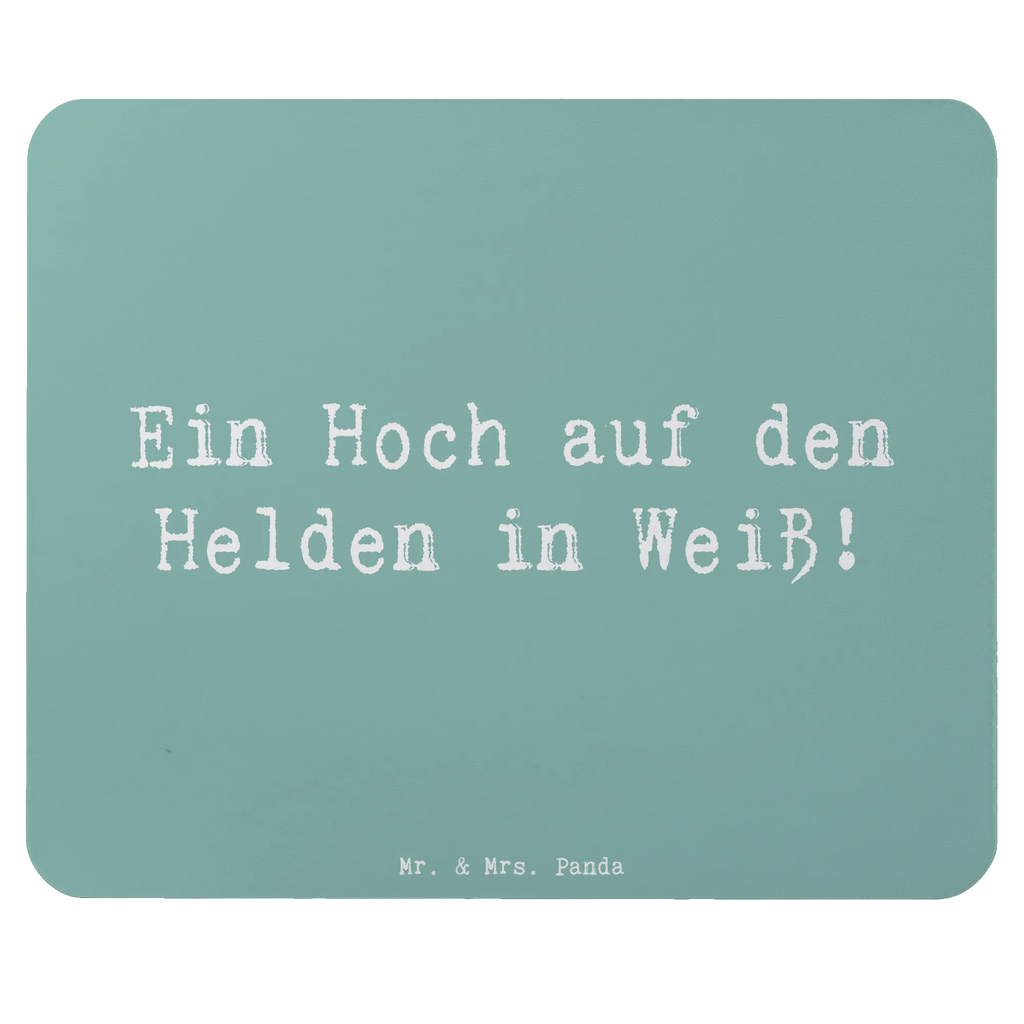 Mouse mat Saying Ein Hoch auf den Helden in Weiß! Einzigartiges Mauspad, Mousepad, Computer zubehör, Arbeitszimmer, Mauspad, PC Zubehör, Designer Mauspad, Mauspad Büro, Büroausstattung, Mausunterlage