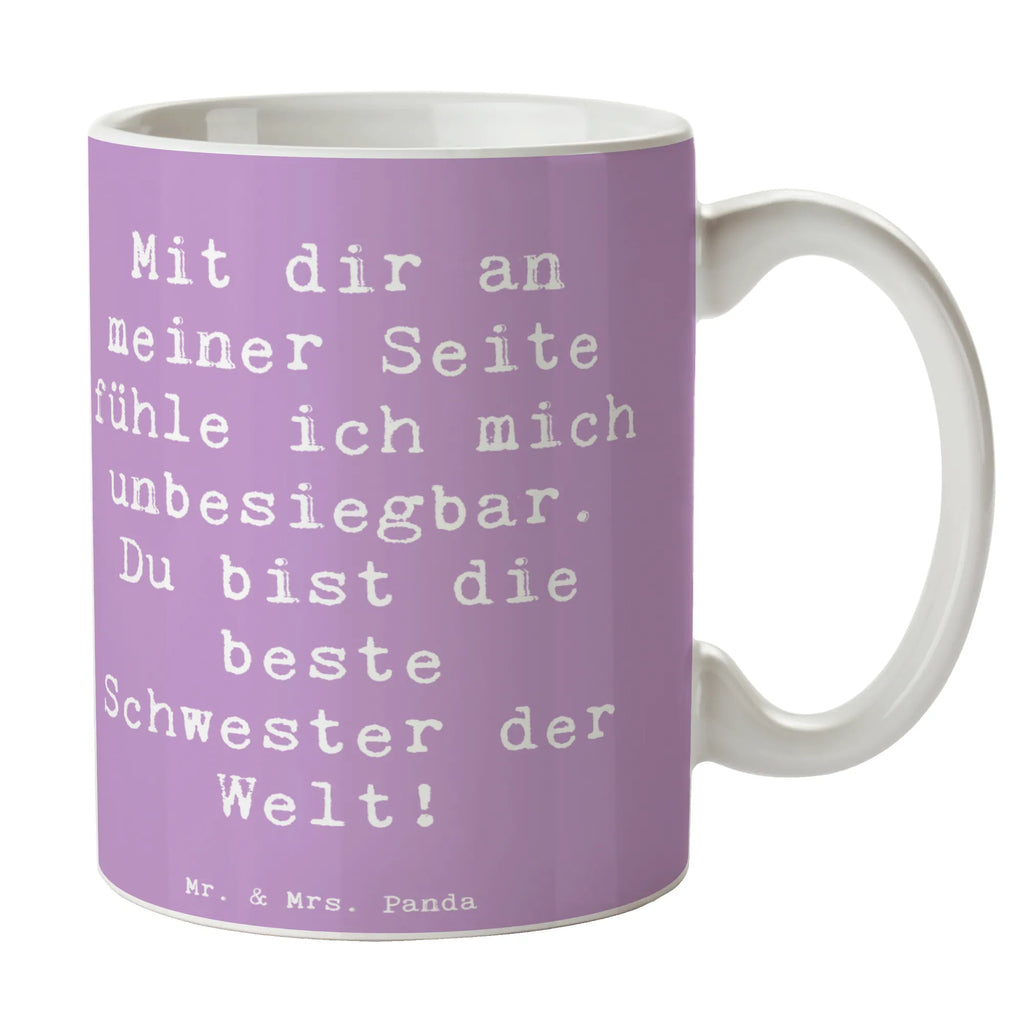 Mug Saying Mit dir an meiner Seite fühle ich mich unbesiegbar. Du bist die beste Schwester der Welt! Tasse mit Zitaten, Tasse mit Motiven, Teetasse, Bürotasse, Tasse, Kaffeetasse, Geschenktasse, Porzellantasse, Keramiktasse