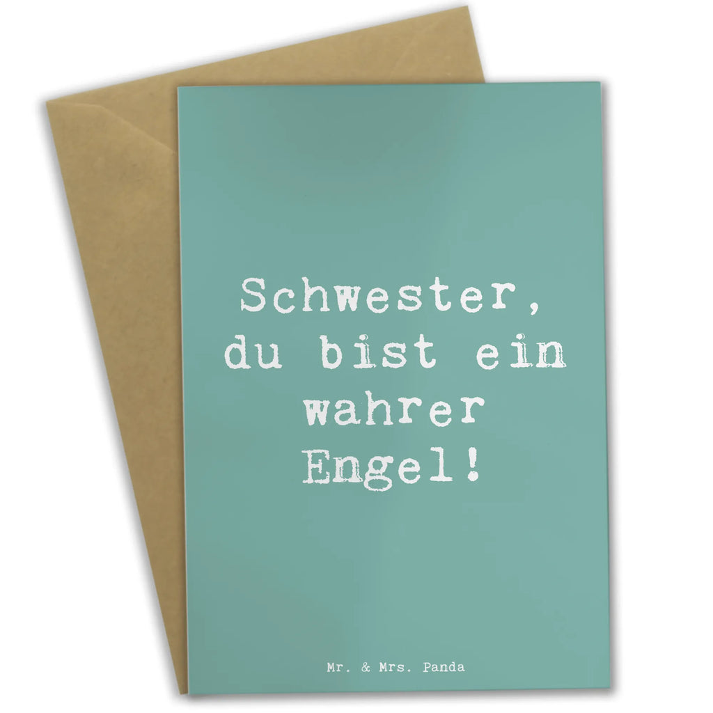 Greetings card Saying Schwester, du bist ein wahrer Engel! Grußkarte, Klappkarte, Einladungskarte, Glückwunschkarte, Hochzeitskarte, Geburtstagskarte, Karte, Ansichtskarten