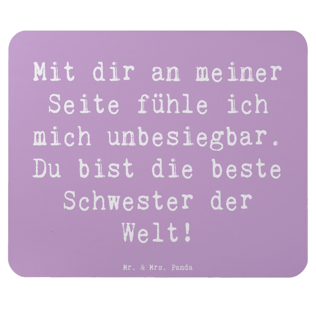 Mouse mat Saying Mit dir an meiner Seite fühle ich mich unbesiegbar. Du bist die beste Schwester der Welt! Büroausstattung, Mauspad, Mousepad, Einzigartiges Mauspad, Mauspad Büro, PC Zubehör, Arbeitszimmer, Computer zubehör, Mausunterlage, Designer Mauspad