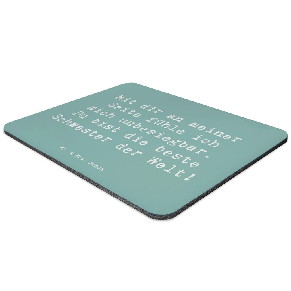 Mouse mat Saying Mit dir an meiner Seite fühle ich mich unbesiegbar. Du bist die beste Schwester der Welt! Büroausstattung, Mauspad, Mousepad, Einzigartiges Mauspad, Mauspad Büro, PC Zubehör, Arbeitszimmer, Computer zubehör, Mausunterlage, Designer Mauspad