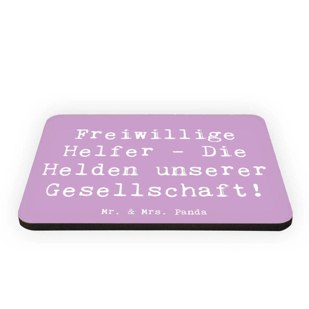 Magnet Saying Freiwillige Helfer - Die Helden unserer Gesellschaft! Kühlschrankmagnet, Pinnwandmagnet, Souvenir Magnet, Motivmagnete, Dekomagnet, Whiteboard Magnet, Notiz Magnet, Kühlschrank Dekoration