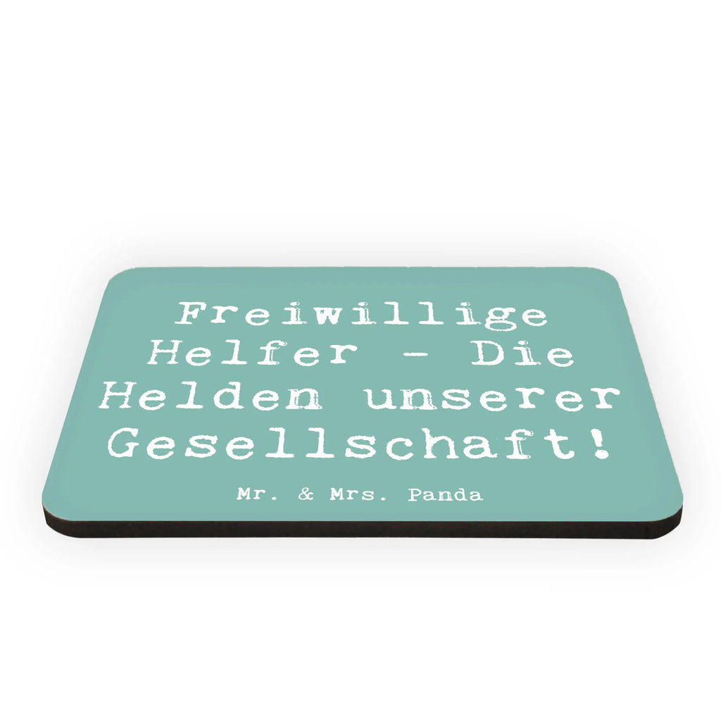 Magnet Saying Freiwillige Helfer - Die Helden unserer Gesellschaft! Kühlschrankmagnet, Pinnwandmagnet, Souvenir Magnet, Motivmagnete, Dekomagnet, Whiteboard Magnet, Notiz Magnet, Kühlschrank Dekoration