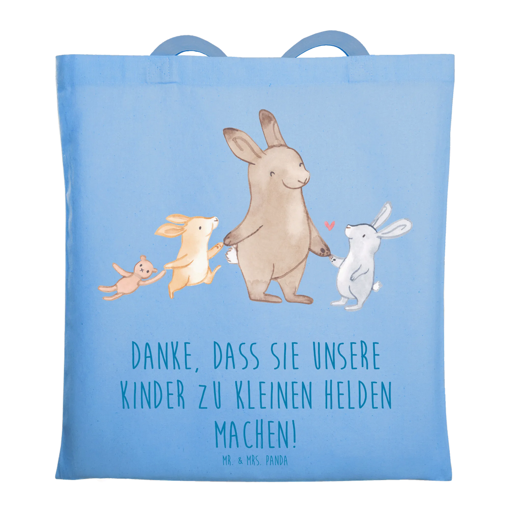 Tote bag Danke, dass Sie unsere Kinder zu kleinen Helden machen! Einkaufstasche, Stofftasche, Stoffbeutel, Laptoptasche, Tasche, Strandtasche, Jutetasche, Schultertasche, Tragetasche, Beutel, Shopper, Jutebeutel, Einkaufstüte, Badetasche, Beuteltasche, Umhängetasche
