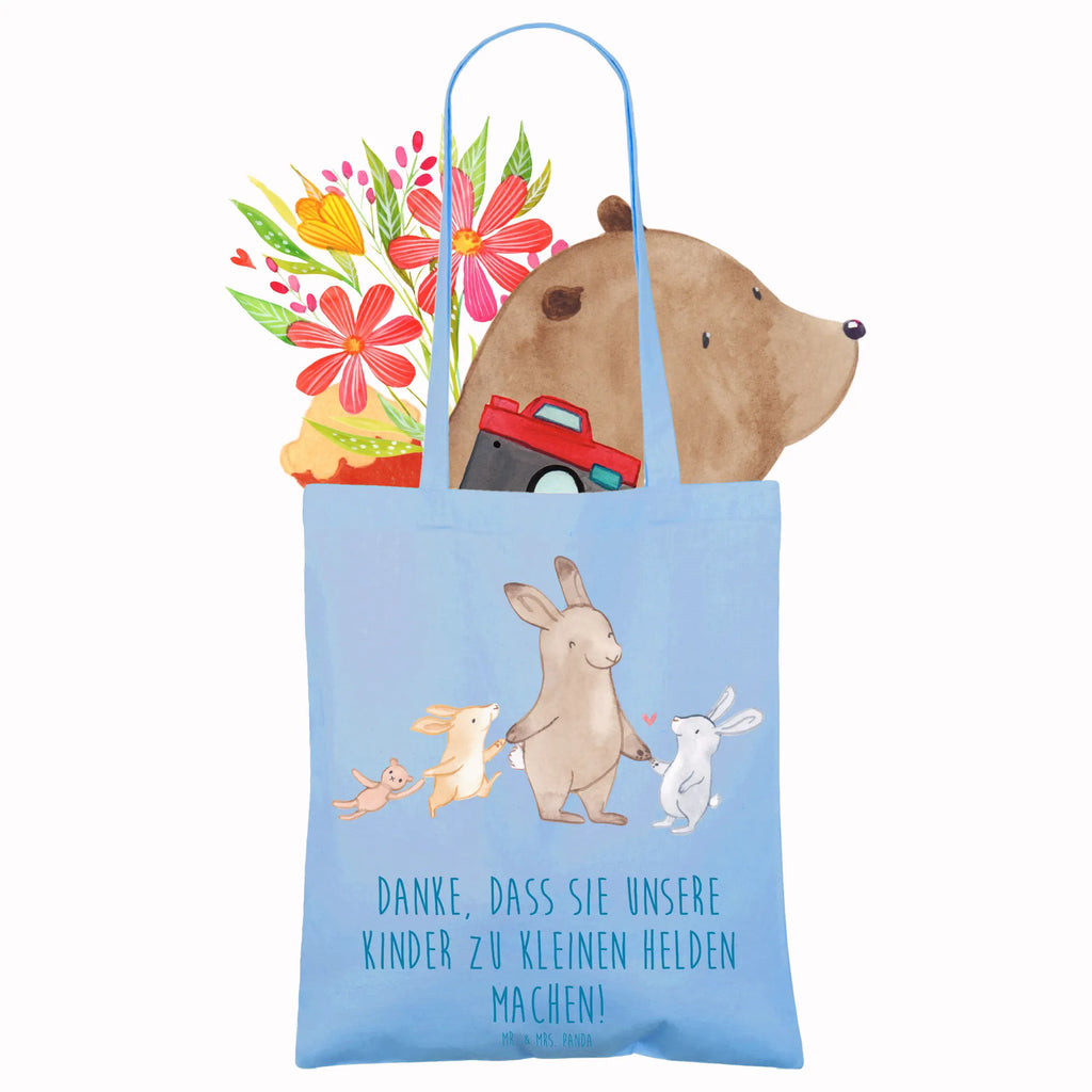 Tote bag Danke, dass Sie unsere Kinder zu kleinen Helden machen! Einkaufstasche, Stofftasche, Stoffbeutel, Laptoptasche, Tasche, Strandtasche, Jutetasche, Schultertasche, Tragetasche, Beutel, Shopper, Jutebeutel, Einkaufstüte, Badetasche, Beuteltasche, Umhängetasche