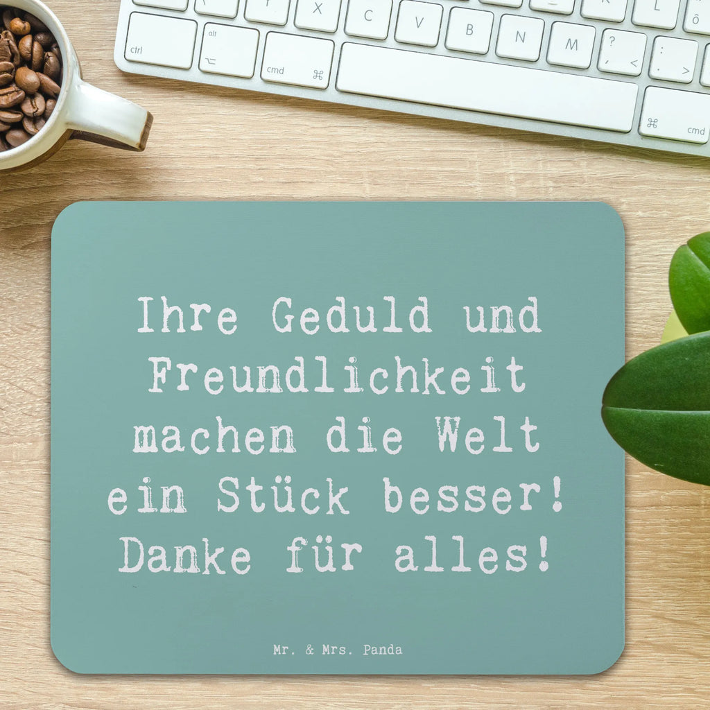 Mouse mat Saying Ihre Geduld und Freundlichkeit machen die Welt ein Stück besser! Danke für alles! Mausunterlage, Mousepad, Mauspad, Computer zubehör, Einzigartiges Mauspad, PC Zubehör, Designer Mauspad, Arbeitszimmer, Büroausstattung, Mauspad Büro