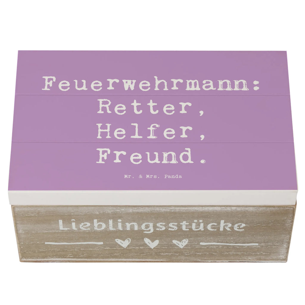 Holzkiste Feuerwehrmann: Retter, Helfer, Freund. Holzkiste, Kiste, Schatzkiste, Truhe, Schatulle, XXL, Erinnerungsbox, Erinnerungskiste, Dekokiste, Aufbewahrungsbox, Geschenkbox, Geschenkdose
