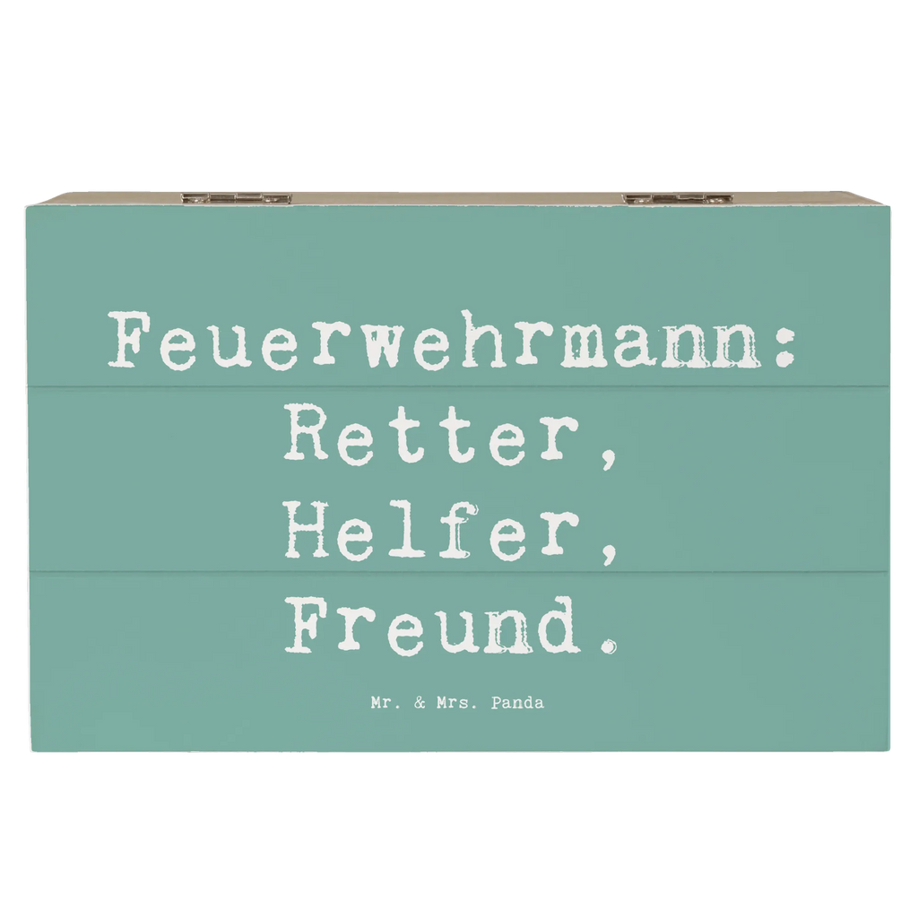 Holzkiste Feuerwehrmann: Retter, Helfer, Freund. Holzkiste, Kiste, Schatzkiste, Truhe, Schatulle, XXL, Erinnerungsbox, Erinnerungskiste, Dekokiste, Aufbewahrungsbox, Geschenkbox, Geschenkdose
