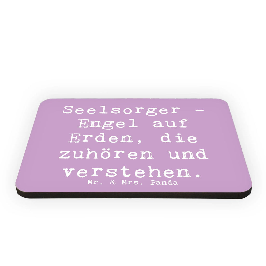 Magnet Saying Seelsorger - Engel auf Erden, die zuhören und verstehen. Kühlschrankmagnet, Pinnwandmagnet, Souvenir Magnet, Motivmagnete, Dekomagnet, Whiteboard Magnet, Notiz Magnet, Kühlschrank Dekoration