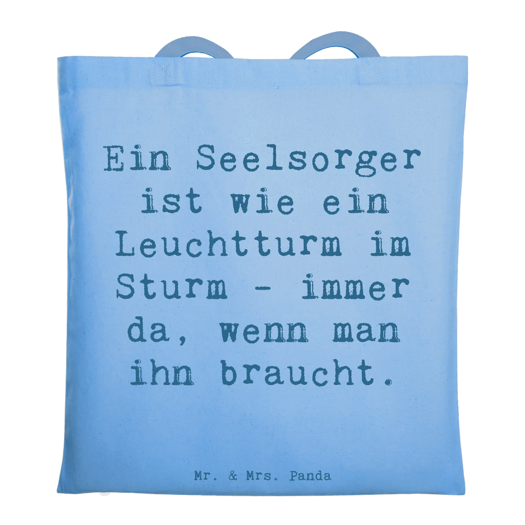 Tote bag Saying Ein Seelsorger ist wie ein Leuchtturm im Sturm - immer da, wenn man ihn braucht. Beuteltasche, Beutel, Einkaufstasche, Jutebeutel, Stoffbeutel, Tasche, Shopper, Umhängetasche, Strandtasche, Schultertasche, Stofftasche, Tragetasche, Badetasche, Jutetasche, Einkaufstüte, Laptoptasche